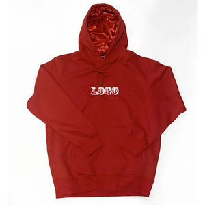 Sudaderas con capucha de algodón de alta calidad con capucha de seda, sudaderas con capucha Unisex de satén de algodón francés Terry Sudadera con capucha con forro de satén transpirable con OEM - Product Image 5