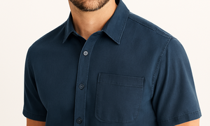 เสื้อเชิ้ตลำลองแขนสามส่วนของผู้ชายผ้าฝ้าย100% ระบายอากาศได้ดีทำจากปากีสถาน - Product Image 6