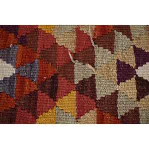 Alfombra Vintage de 2.8x10.8 pies, Alfombra Turca, Alfombra de Lana Floral Roja Marrón - Product Image 5