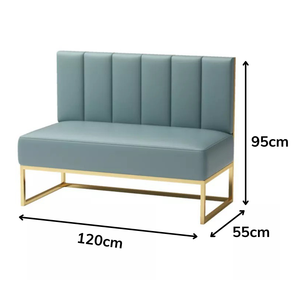 Sofá contemporáneo de 1,2 m SFB68072 con estructura de hierro y tapicería de piel sintética capitoné - Product Image 4