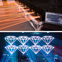 10W RGB 动态激光投影仪，内置 Pangolin FB4 ILDA 控制器，40Kpps，适用于 DJ 酒吧舞台表演