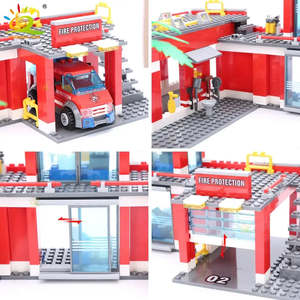 Juguete de Construcción de Plástico, Estación de Bomberos, Bloques Educativos, Juego de Cubos Magnéticos para Niños de 5 a 7 Años - Product Image 5