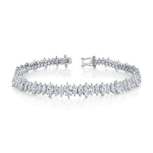 Bracelet tennis en diamant marquise (naturel) de taille inégale, collection exclusive Platinum North South - Product Image 1
