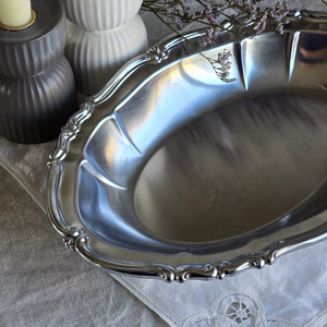 Centerpiece Vintage <b>Silver</b> <b>Bowl</b> Antique <b>Silver</b> Serveware <b>Silver</b> Decorative Platter Luxury Tableware Styling Classic <b>Silver</b> - Product Image 5
