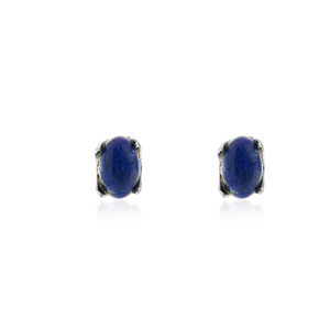 Vente en gros de boucles d'oreilles pierres de guérison en argent 925 clous Lapis Lazuli cristaux bijoux de charme pour femmes pour la fête de Noël - Product Image 5