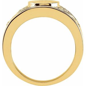 Anillo de Sello para Hombre Stuller de Oro Amarillo de 10K, Modelo 50493:294607P, Redondo, Invisible, para Uso Diario, 5.92g - Product Image 2