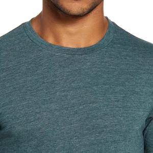 Spandex poliéster Regular Fit cuello redondo Camiseta hombres Casual Slim Fit manga larga/corta Camisetas cuello redondo - Product Image 5