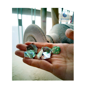 Pendientes irregulares de concha de abulón | Lujo Verde 2025 MOP Nácar Joyas coloridas Gotas en forma de abanico de corazón ovalado para mujer. - Product Image 3