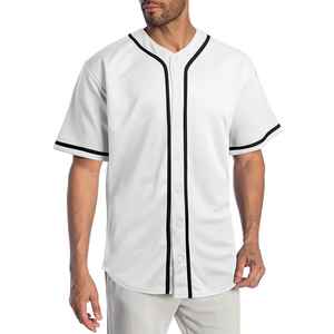 Nouveau haute qualité en gros Offre Spéciale sur mesure blanc 100% Polyester Raglan Baseball chemise/bouton vers le bas maillots de Baseball personnalisés - Product Image 3