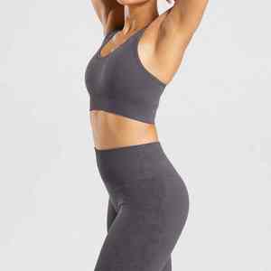 À la mode Conception Personnalisée Femmes Gym Fitness Yoga Ensembles Top Vente 2Pcs Haute Stretch Respirant Matériel Meilleur Vendeur - Product Image 4