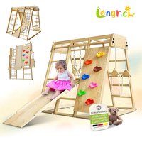 Structure d'escalade géométrique en bois naturel Montessori pour tout-petits et enfants, ensemble de jeu intérieur/extérieur, unisexe