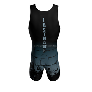 เสื้อกล้ามนักมวยปล้ำสำหรับผู้ใหญ่เสื้อสแปนเด็กซ์/ โพลีเอสเตอร์กันแบคทีเรียระบายอากาศได้ดีแห้งเร็ว - Product Image 2