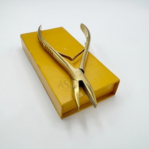 คีมบีบจมูกแบนพร้อมโลโก้ออกแบบได้ตามต้องการอุปกรณ์ต่อผมลูกปัดไมโครสแตนเลสสีทองแบบกำหนดเอง - Product Image 3