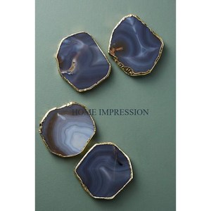 Sous-verres de cuisine en laiton poli à la feuille Ensemble de 2 sous-verres de table de mariage Qualité supérieure à un prix raisonnable - Product Image 6