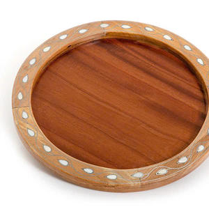 Bandeja de servicio de chocolate con incrustaciones de madreperla de estilo árabe madre Eid Ramadán regalos madera de acacia - Product Image 4