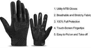 Guantes de moto de materiales personalizados para hombre y mujer, guantes de moto con logotipo/Diseño/carreras de carretera, verano e invierno - Product Image 1