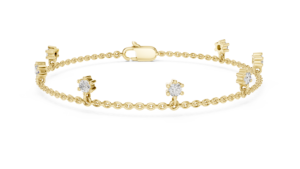 Pulsera de Cadena con Diamantes Cultivados en Laboratorio, Corte Redondo, DEF VVS, Oro Amarillo de 14K, Joyería Fina Minimalista para Uso Diario, Venta al Por Mayor OEM - Product Image 4