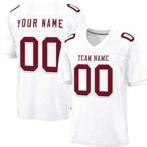 Camisetas de fútbol americano de malla de secado rápido OEM, tela de poliéster personalizada, impresión por transferencia de calor, venta al por mayor, ropa de alta calidad - Product Image 1