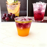 Gobelet en plastique transparent jetable de 9 oz avec logo, gobelets à cocktail et à vin réutilisables, personnalisables