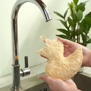 Pack de 2 éponges de canard en luffa naturel super absorbant pour douche cuisine tampons à récurer multi-usages pour plats prêts à être expédiés VietEarth - Product Image 6