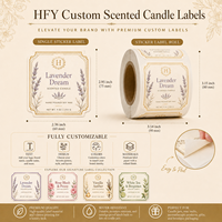 Étiquettes personnalisées de luxe résistantes à l'huile pour bougies, impression de logo, papier texturé, autocollant en feuille d'or pour pots de bougies
