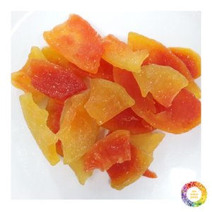 Rodajas de papaya secadas suaves sin azúcar agregada de Vietnam Textura húmeda masticable dulce natural Chips de frutas tropicales Rojas Corte secado al sol - Product Image 5