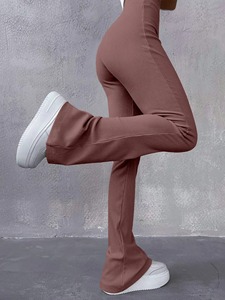 กางเกงผ้ายีนส์เอวสูงระบายอากาศได้ดีน้ำหนักเบาสำหรับผู้หญิงกางเกงขาบานเอวสูงแบบบางกางเกงลำลองผ้าไอซ์ซิลค์เย็น - Product Image 4