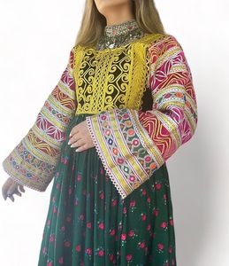 เดรสแม็กซี่สไตล์อัฟกานิสถานปักลายลูกไม้สวมใส่สบายออกแบบได้ตามต้องการขนาด - Product Image 2