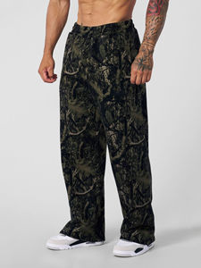 Pantalon de jogging personnalisé avec logo, en polyester léger, en molleton français, coupe ample, coupe-vent, respirant, pour le sport, le fitness et le streetwear, haute qualité - Product Image 2