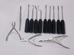 Dụng cụ phẫu thuật chỉnh hình thiết lập màu đen rhinoplasty bảo quản công cụ Hướng dẫn sử dụng một + chất lượng thép không gỉ Ent mũi phẫu thuật Kit - Product Image 2