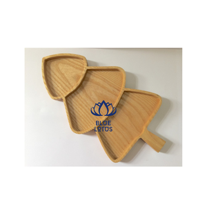 2023 assiette en bois plateau décoration alimentaire réveillon de noël forme d'arbre ustensiles de cuisine bol à pâte - Product Image 1