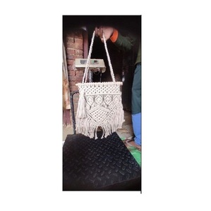 Classic Macrame Long Shoulder <b>Handbag</b> for Ladies Standard Colored Different Color Design Dual Open Most Demanding Hand <b>Girls</b> - Product Image 1
