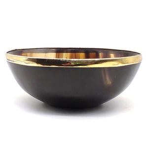 Bol en corne de buffle bord en laiton et bol en corne de buffle de taille personnalisée pour vaisselle pour restaurant utilisé - Product Image 1