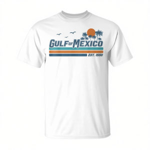 T-shirt vintage Gulf Of Mexico Est 1550 Sunset Beach - Product Image 2