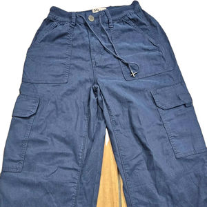 Pantalon long cargo 100% coton pour homme anti-rides style travail pantalon de survêtement baggy taille moyenne coupe ample lavage coloré techniques froissées - Product Image 4