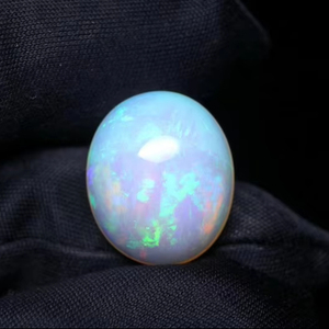 Ópalo Etíope Blanco Natural de Alta Calidad de 10.90 CT, Corte Corazón con Juego de Color y Fuego, para Joyería, Ópalo Weloo Raro - Mehrajudin - Product Image 1