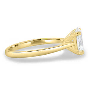 Vente en gros de bijoux coniques en or jaune massif 14K pour femmes, diamants de laboratoire ovales taillés Solitaire Emily, bagues de fiançailles et de mariage - Product Image 6