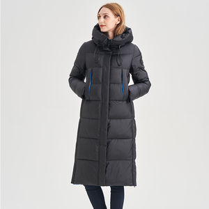 Manteau long décontracté à capuche en fourrure avec fermeture éclair, veste Parkas épaisse pour femmes, grande taille, manteaux, nouvel arrivage - Product Image 2