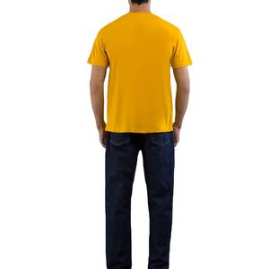 Camiseta de manga corta con cuello redondo de algodón 100 % de primera calidad para hombre, longitud regular, camiseta para hombre con logotipo personalizado - Product Image 5