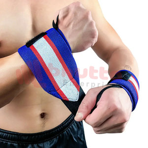 Bandes de poignet pour la musculation, design de logo personnalisé, été, 100% coton, respirantes, entraînement en salle de sport, réglables, douces, BHUTTA ENTERPRISES - Product Image 1