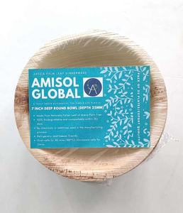 Vaisselle compostable ISO personnalisée de qualité supérieure Assiettes Areca rondes 6 7 9 10 pouces Assiette jetable en papier alimentaire pour restaurant - Product Image 2