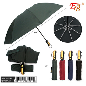 Ombrello semi-automatico da 60PC/CS ombrello trasparente stile stile tre-pieghevole promozionale ombrello con funzione di chiusura retromarcia - Product Image 1