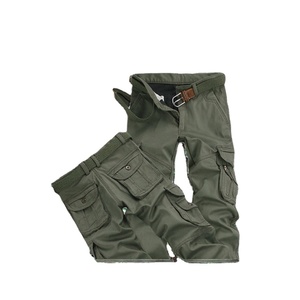 Wholesale Men's High Elastic Waist Straight <b>Cargo</b> <b>Work</b> <b>Pants</b> Casual Outdoor Jogging Colored Wash - Product Image 3