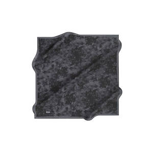 ผ้าพันคอไหมสี่เหลี่ยมสีแอนทราไซต์ลายแปรง - Product Image 1
