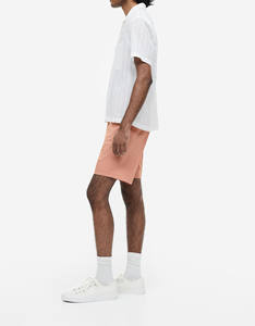 High Quality Custom Casual Men's Shorts Animal Print 100% Cotton High Waist Drawstring Closure Oversized Fit <b>Raw</b> Hem Wide Leg - Product Image 4