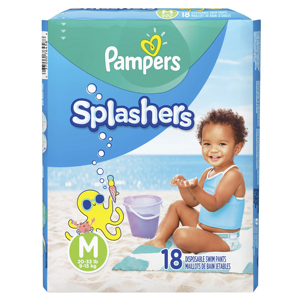 Hu-ggies Little Swimmers Couches de bain jetables Groupe d'âge Bébés Taille 5-6 (32 + Lbs) 34 Ct - Product Image 1