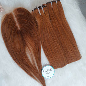 Paquets de cheveux humains vierges non traités Extensions vietnamiennes brutes Remy Grade Machine Double trame pour Styles de dentelle HD CHEVEUX lâches - Product Image 5