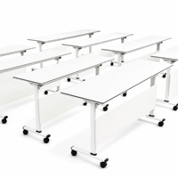 Table de formation pliable mobile avec roulettes, idéale pour salles de classe, ateliers et salles de séminaire – Acceptation des commandes OEM
