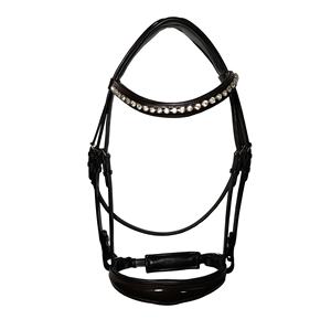 Venta caliente caballo inglés suave acolchado brida con diamantes de imitación portátil disponible en todos los tamaños fabricante al por mayor - Product Image 4