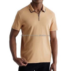 Camisas Polo para Hombre al por Mayor, Manga Corta de Verano, Bordado Personalizado de Alta Calidad, Color Sólido, Media Cremallera, 100% Algodón Jersey - Product Image 6
